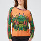 Orange Viscose Womens Sweater