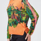 Orange Viscose Womens Sweater