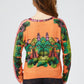 Orange Viscose Womens Sweater