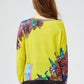 Yellow Viscose Women Sweater
