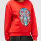 Red Cotton Women Sweater