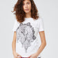 White Cotton Women T-Shirt