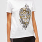 White Cotton Women T-Shirt