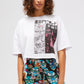 White Cotton Women T-Shirt