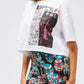 White Cotton Women T-Shirt