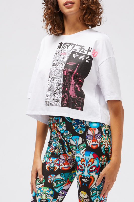 White Cotton Women T-Shirt