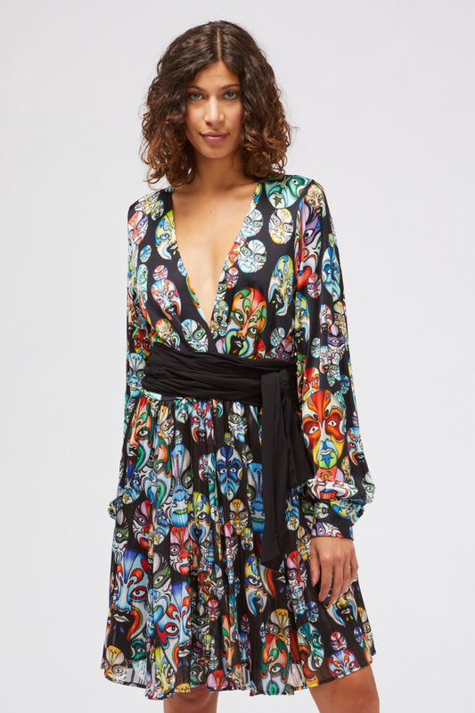 Black Polyester Women Dress