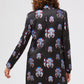 Black Polyester Women Coat