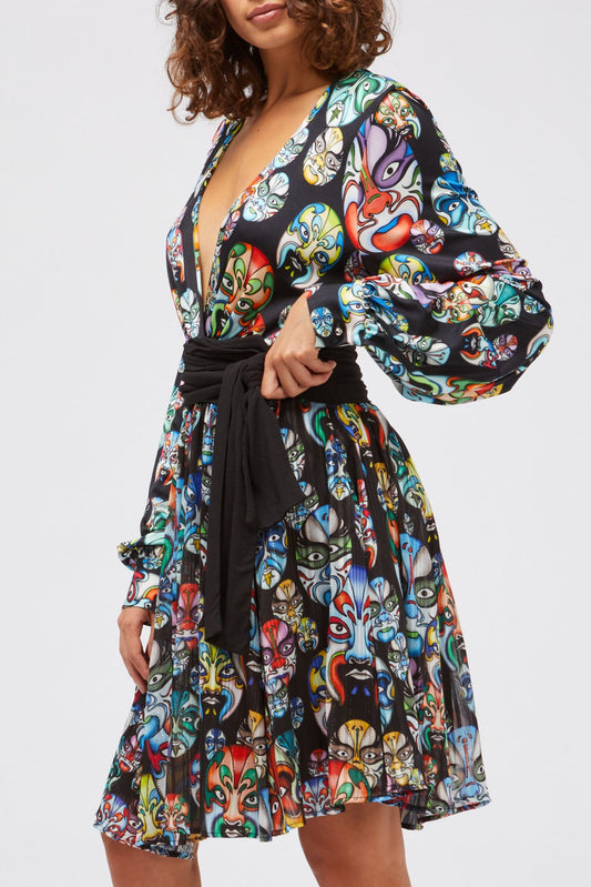 Black Polyester Women Dress