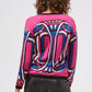 Fuchsia Cotton Women Sweater