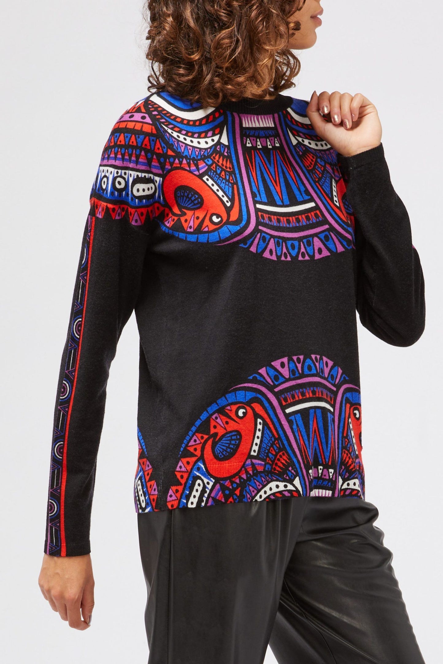 Black Wool Women Sweater