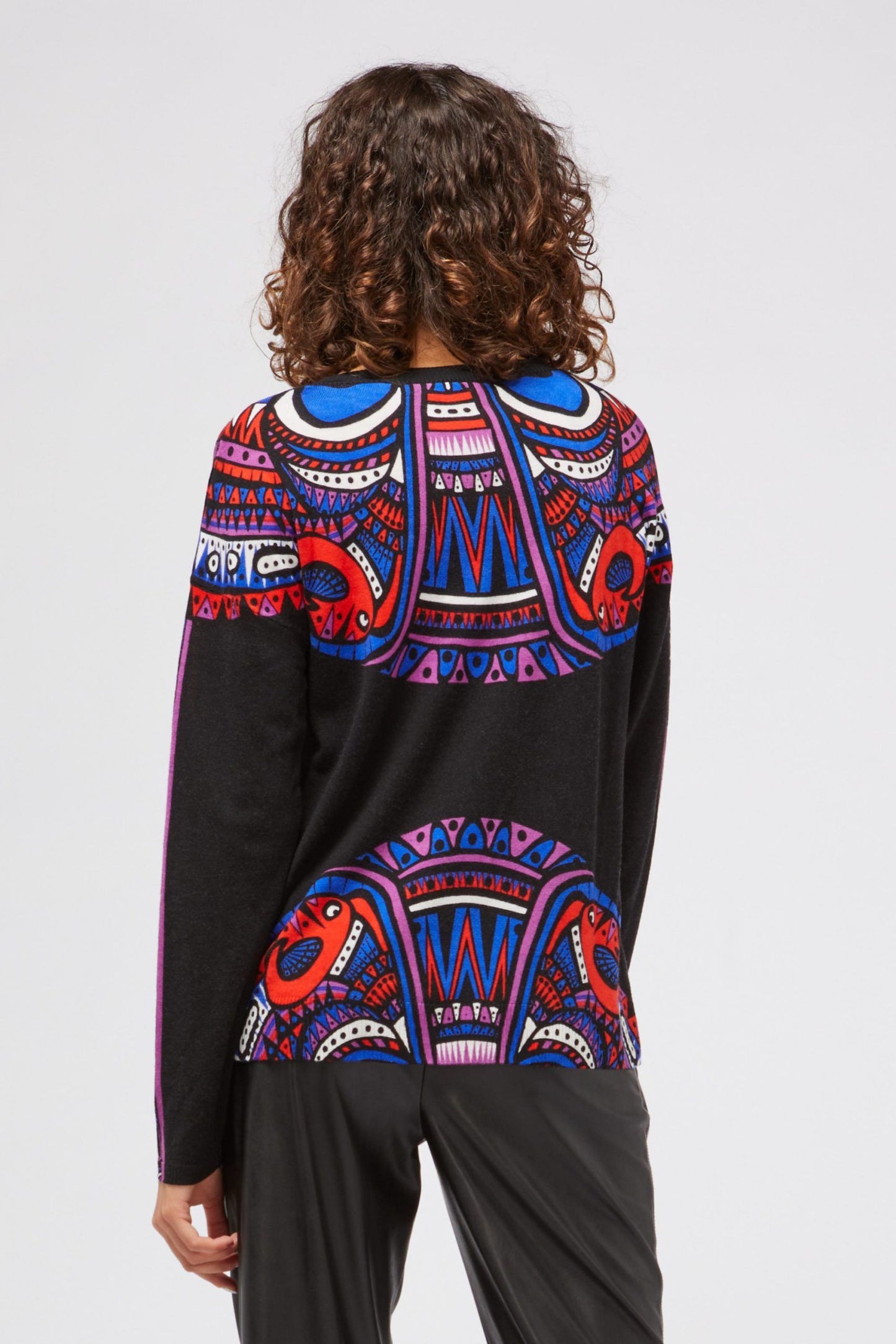 Black Wool Women Sweater