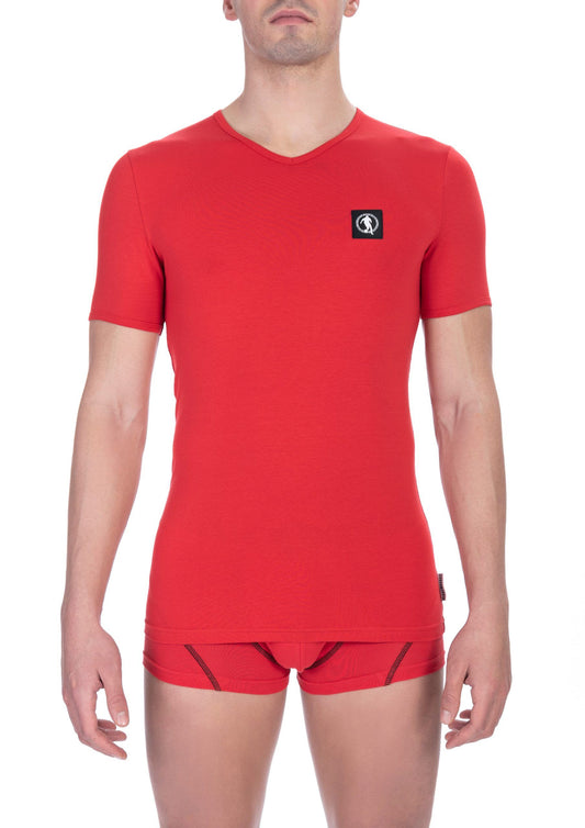 Red Cotton Men T-Shirt