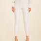 White Polyester Women's Trouser