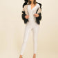 White Polyester Women's Trouser