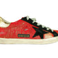 Radiant Red Pony Skin Sneakers