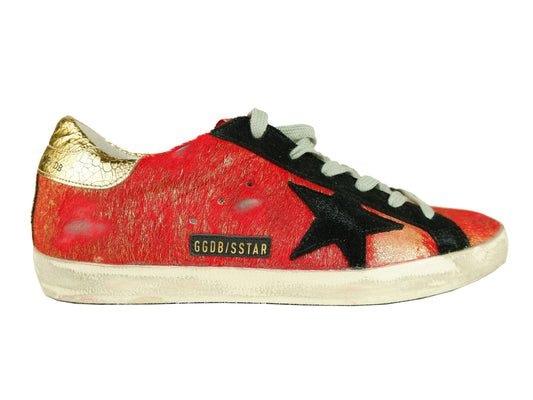 Radiant Red Pony Skin Sneakers