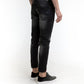 Sleek Black Cotton Fade Jeans