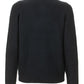 Classic Blue Wool Blend Sweater with Button Closure