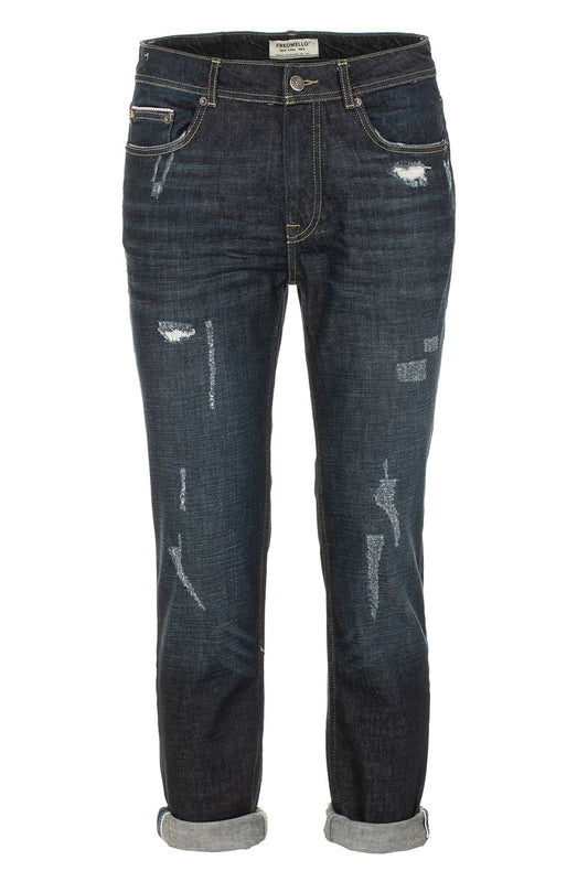 Dark Blue Cotton Men's Jean