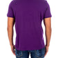 Elegant Purple Roundneck Tee with Iconic Print