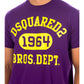 Elegant Purple Roundneck Tee with Iconic Print