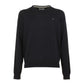 Black Cotton Men Sweater