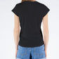 Black Cotton Women T-Shirt