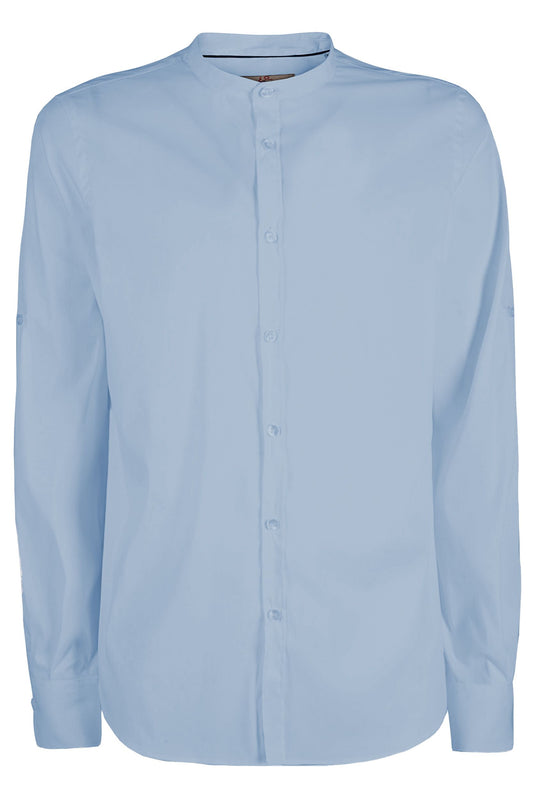 Light Blue Cotton Men Shirt