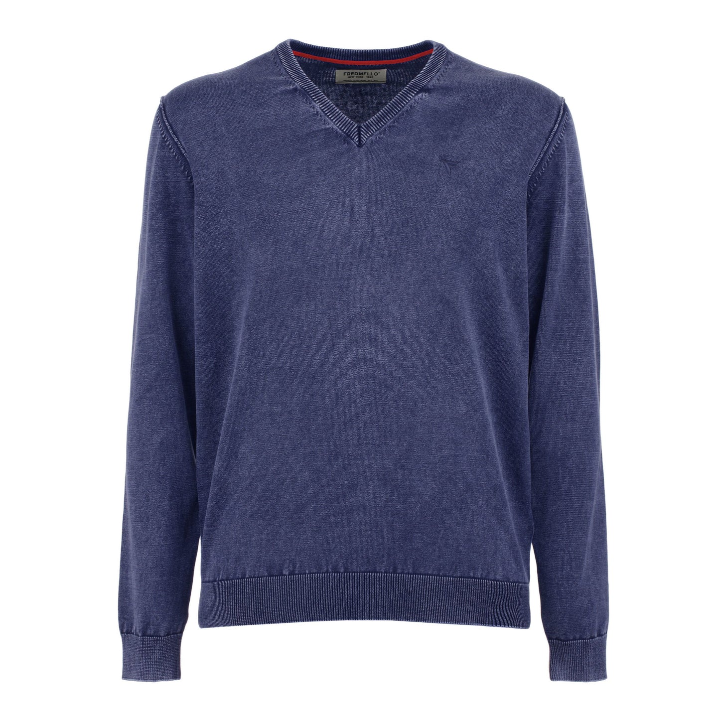 Blue Cotton Mens Sweater
