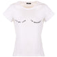 White Cotton Women T-Shirt