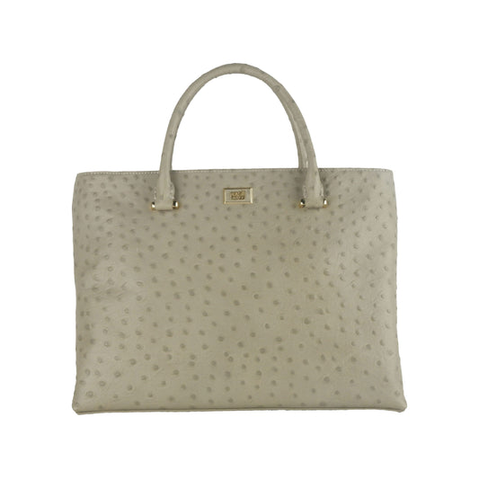 Gray Vitello Leather Women Handbag