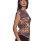 Elegant Boat Neck Kimono Sleeve Tee