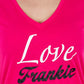 Pink Cotton Women T-Shirt