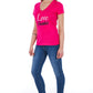 Pink Cotton Women T-Shirt