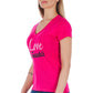 Pink Cotton Women T-Shirt