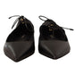 Elegant Black Mesh Ballerina Flats
