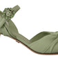 Elegant Aqua Green Ankle Strap Crystal Sandals