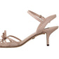 Chic Light Pink Kitten Heel Sandals