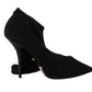 Elegant Stretch Socks Boots in Black
