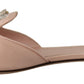 Crystal-Embellished Leather Slide Flats