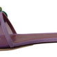 Elegant Purple Mesh Slide Flats