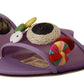 Elegant Purple Mesh Slide Flats