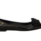 Elegant Black Leather Ballerina Flats