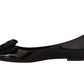 Elegant Black Leather Ballerina Flats
