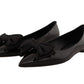Elegant Black Leather Ballerina Flats