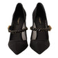 Crystal-Embellished Mesh Mary Jane Pumps
