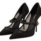 Crystal-Embellished Mesh Mary Jane Pumps