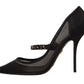 Crystal-Embellished Mesh Mary Jane Pumps
