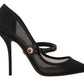 Crystal-Embellished Mesh Mary Jane Pumps